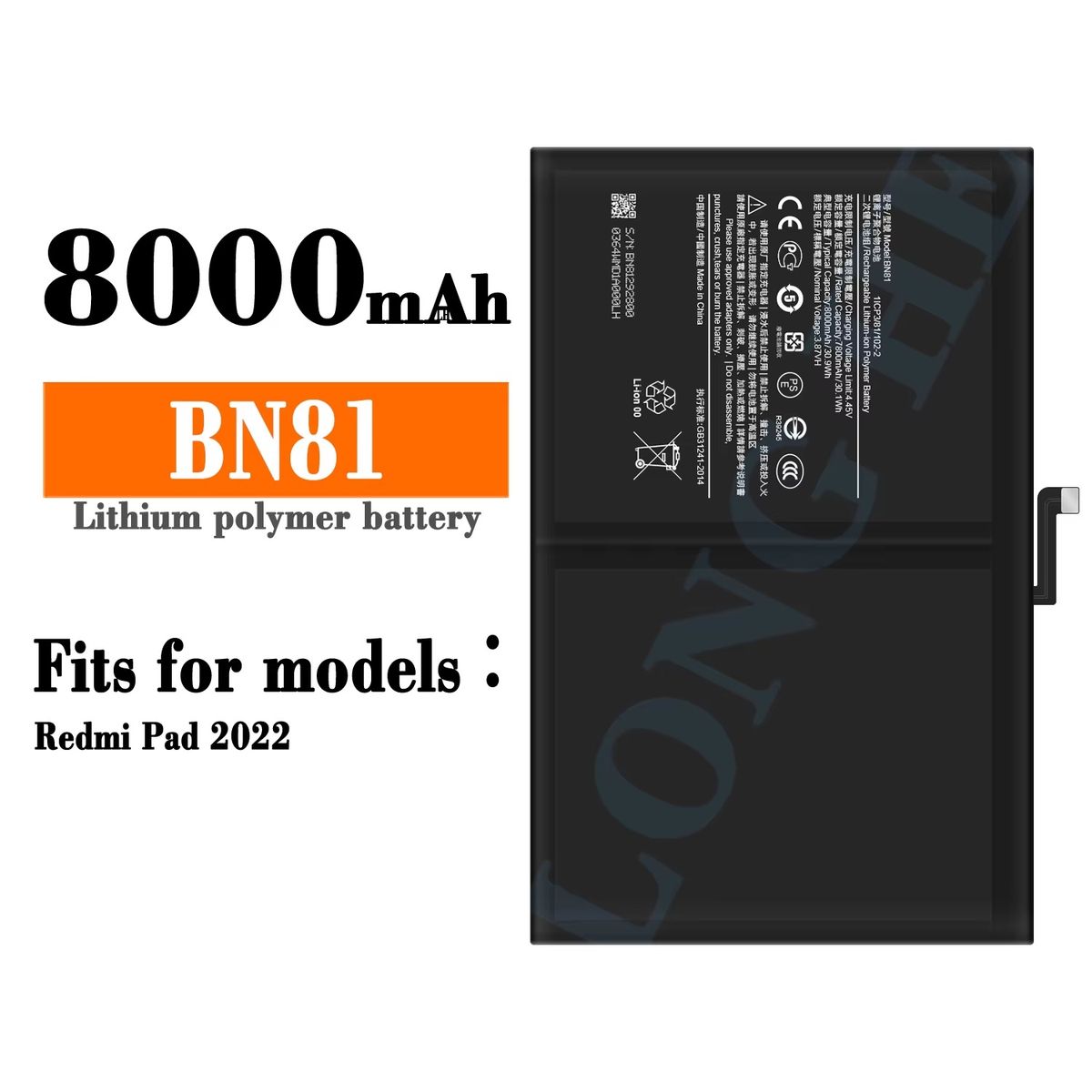 GENERICO - BATERIA PARA Pad 2022  - BN81  NUEVO