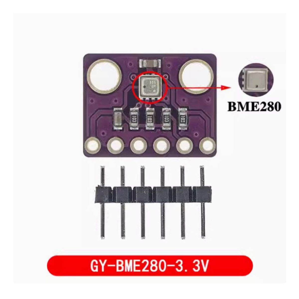 GENERICO - Módulo Sensor GY-BME280 3 3V Temperatura Humedad Presión Atmosférica
