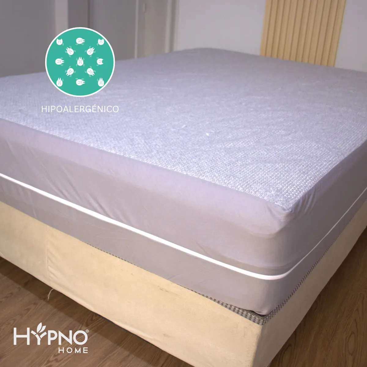 HYPNO HOME - Funda De Colchón Impermeable Hypno de Bambú Con Cierre - Gris
