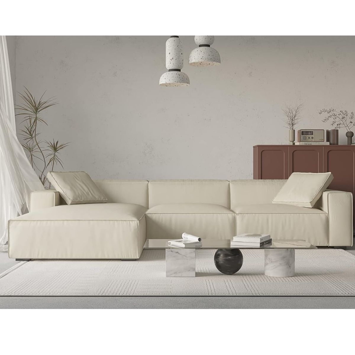 GENERICO - SECCIONAL MODELO LUHAN COLOR BEIGE LADO DERECHO