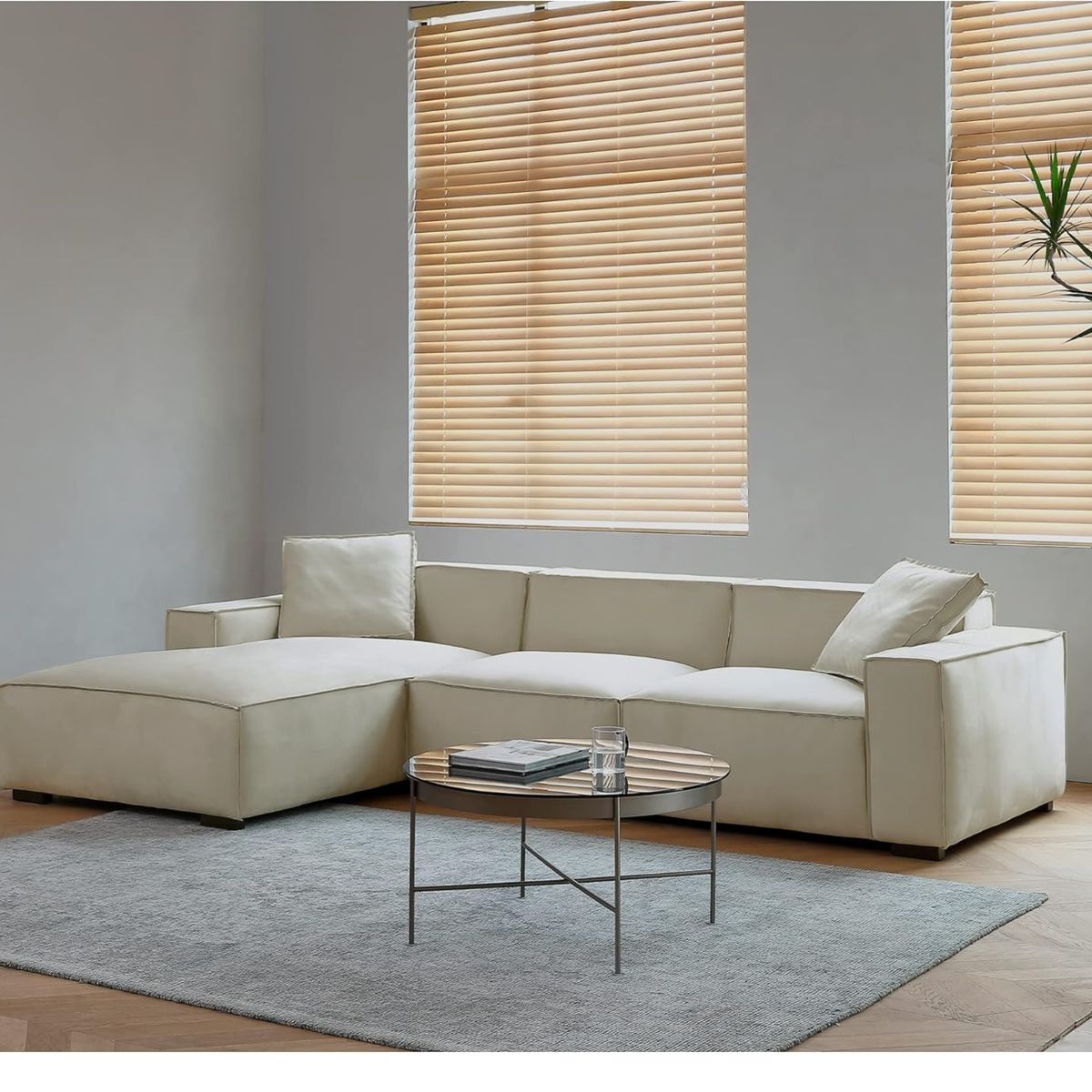 GENERICO - SECCIONAL MODELO LUHAN COLOR BEIGE LADO DERECHO