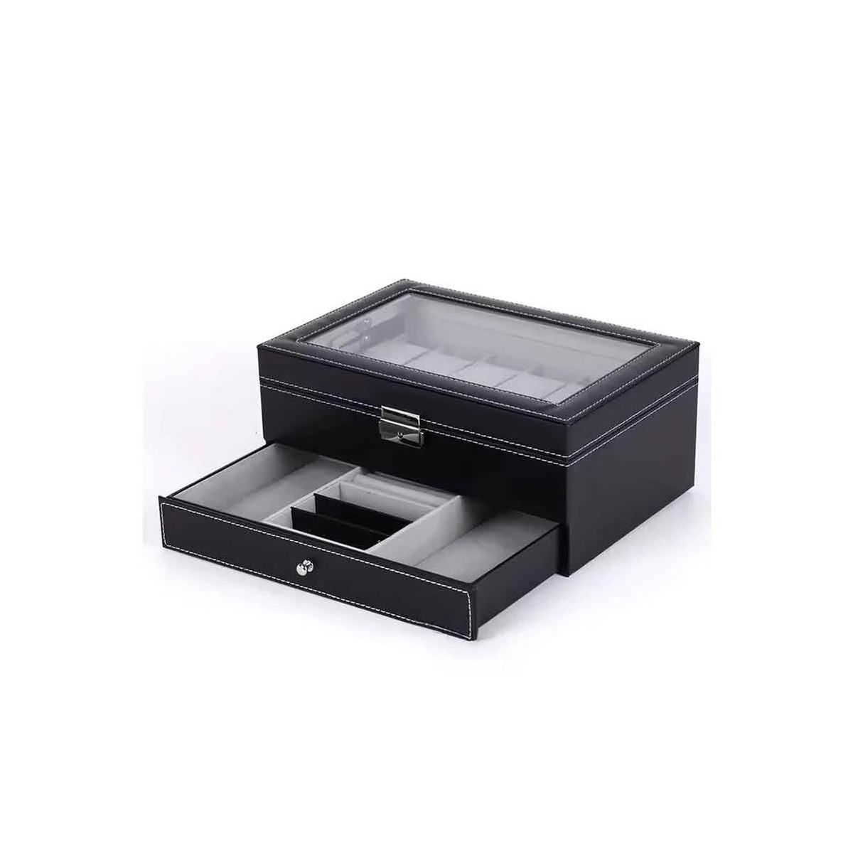RYBIU IMPORT - Pack4 Caja Versatil para Guardar Relojes en Negro