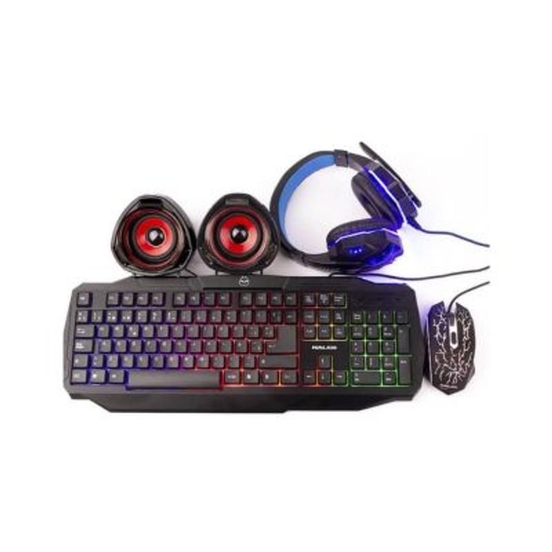 HALION - KIT HALION RACER HA-830C TECLADO MOUSE AURICULAR PAD MOUSE PARLANTE