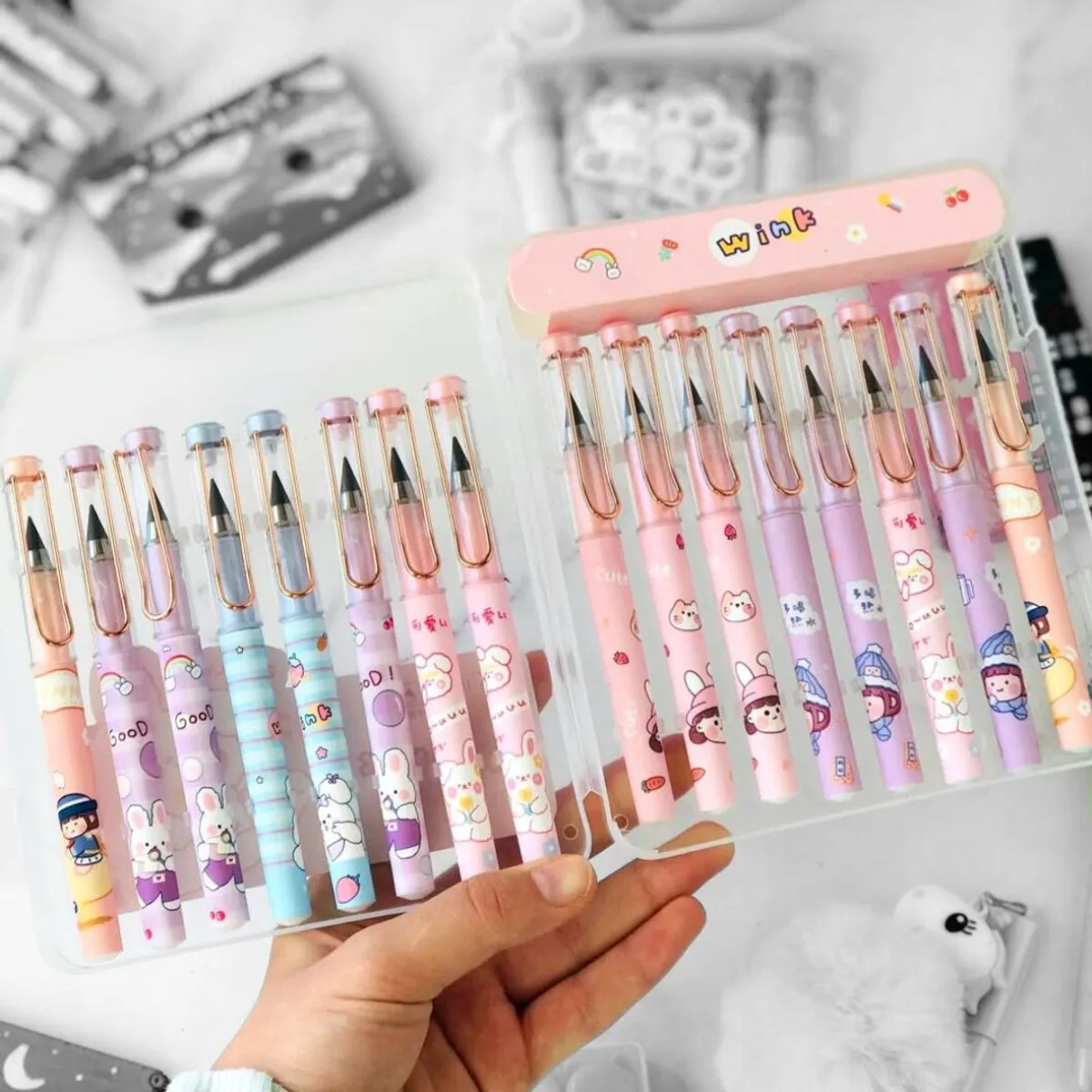 GENERICO - Lápiz infinito kawaii set de 3 und