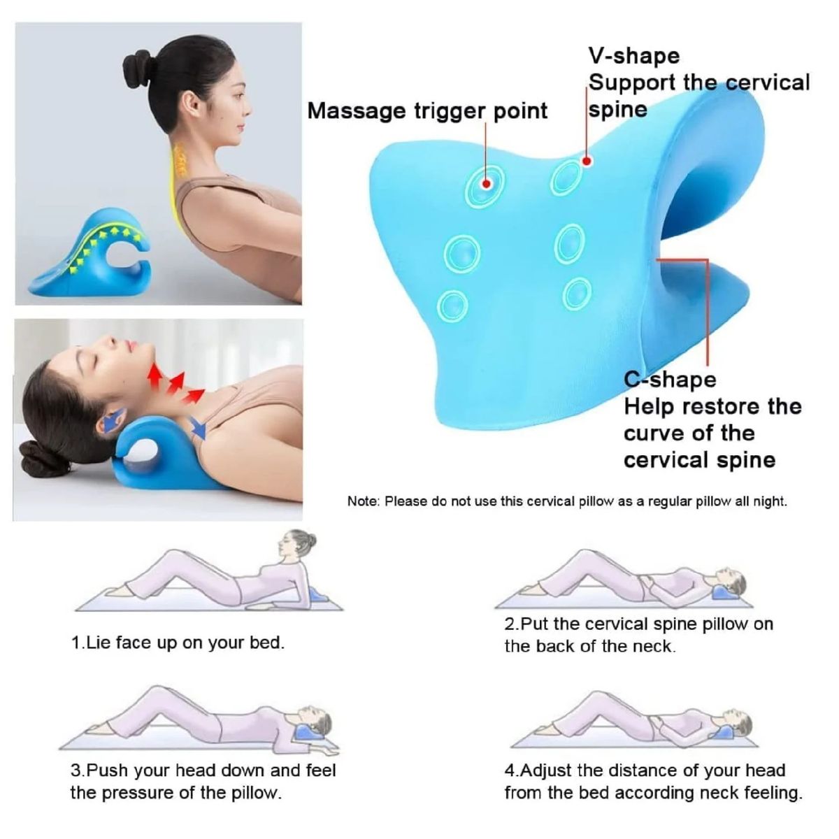 OTTOWARE - Almohada Cervical Quiropractico
