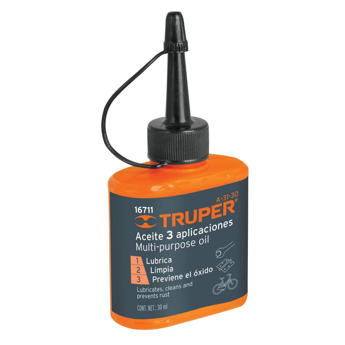 Truper - Aceite multiusos de 30 ml 1Oz Truper