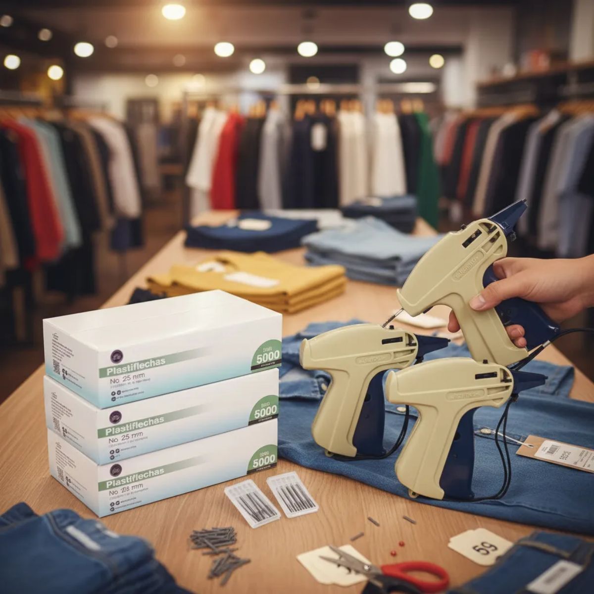 ARROW - 2 Pistola Etiquetadora de Ropa + 12 Agujas y 15000 Precintos