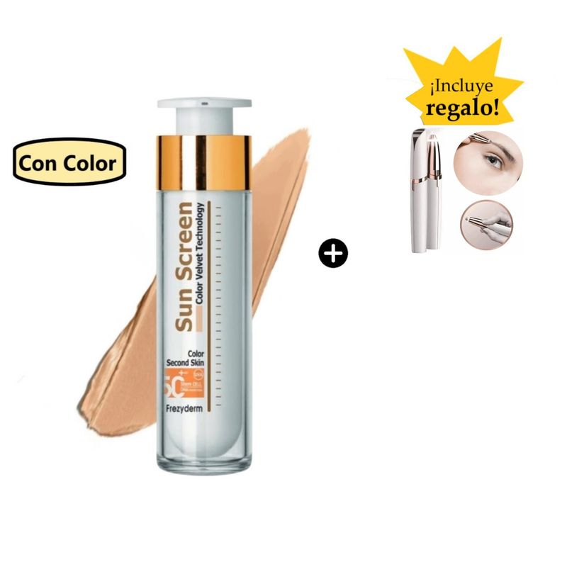 FREZYDERM - Frezyderm Sunscreen Color Face 50Ml+ Depilador de Ceja