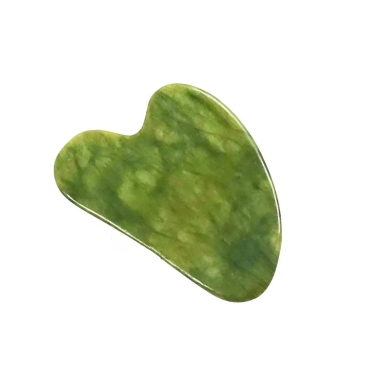 RYBIU IMPORT - Gua Sha Jade Masajeador Facial en Tonalidad Verde
