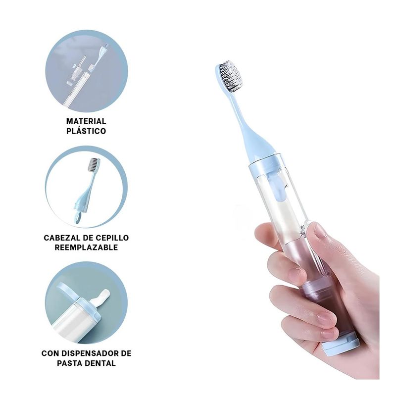 RYBIU IMPORT - Pack4 Set Util de Higiene Dental Azul Y+Papel de Regalo