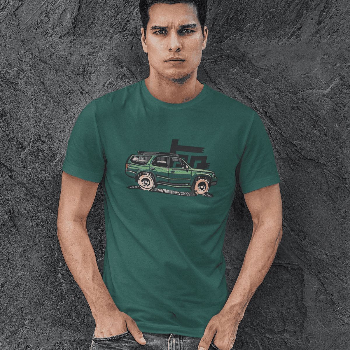 GENERICO - Polo Camioneta 4Runner Camiseta Hombre Toyo Algodon Peruano
