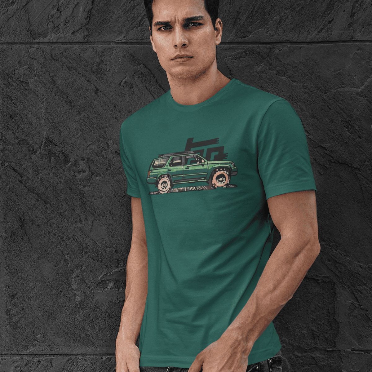 GENERICO - Polo Camioneta 4Runner Camiseta Hombre Toyo Algodon Peruano