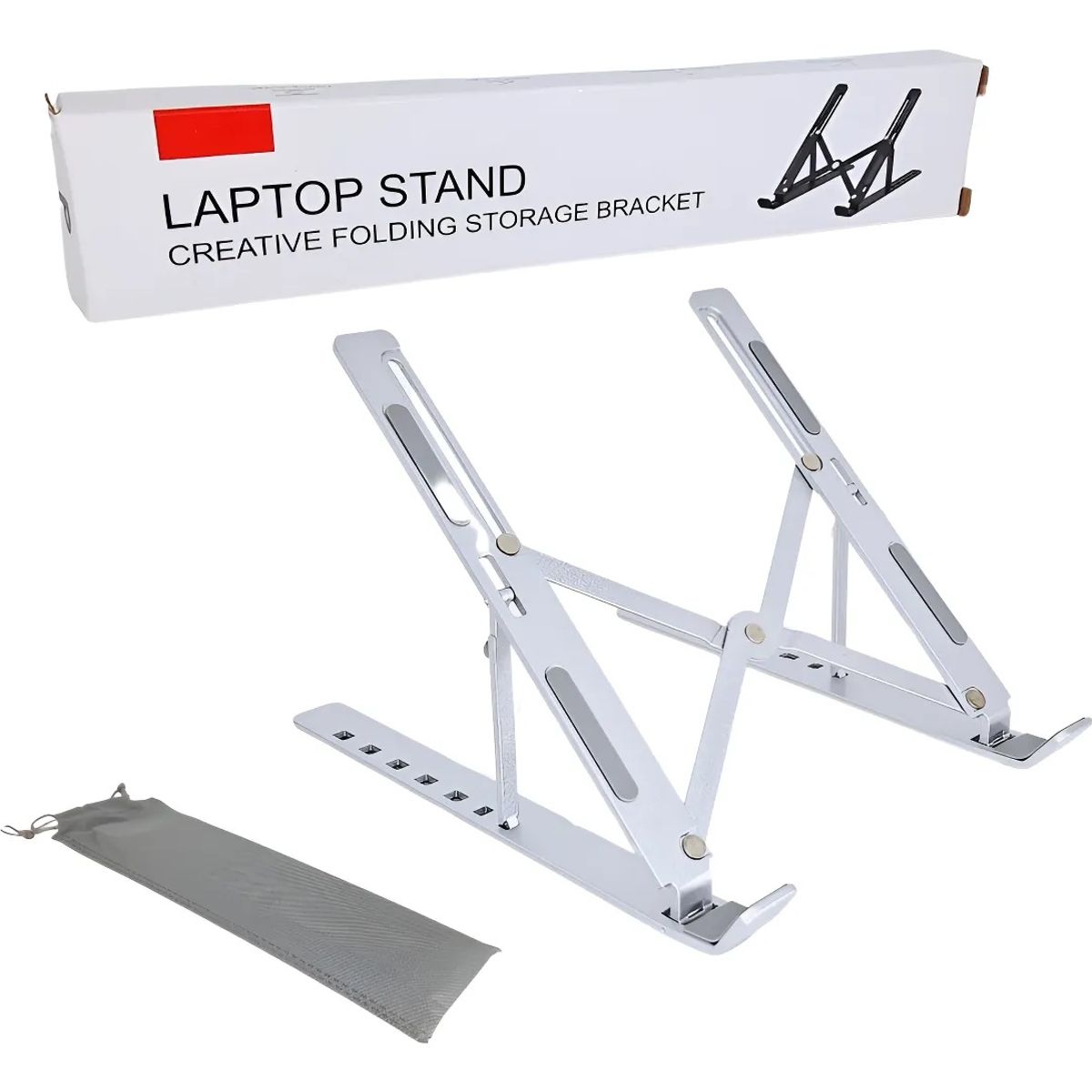 GENERICO - Soporte De Aluminio Plegable Para Laptop Color Plateado