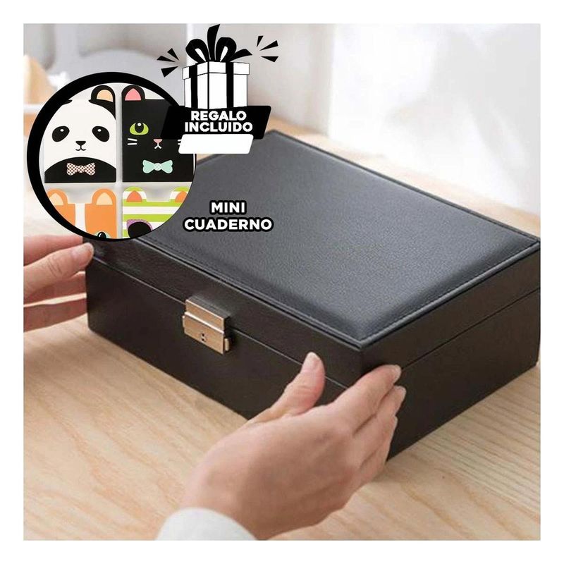 GENERICO - Estuche Versatil para Collares en Negro Y+Gift MiniAgenda