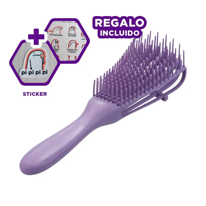 RYBIU IMPORT - Peine para Peluquerias en Morado Y+Regalo Stickers