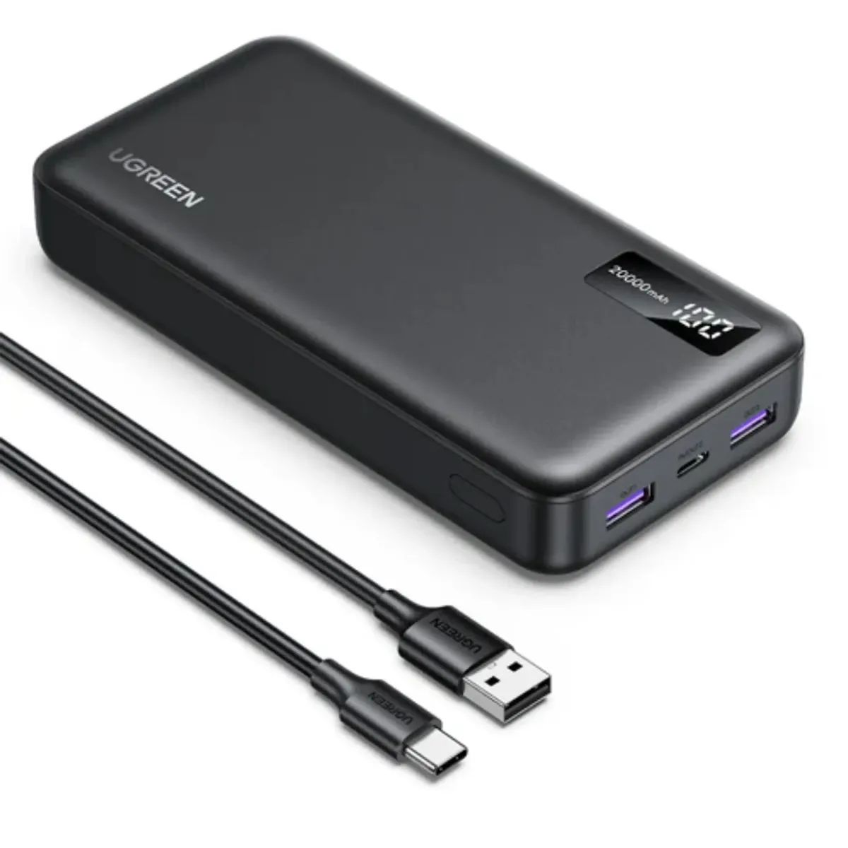 UGREEN - Power Bank UGREEN 20000mAh Carga Rapida Portatil 20W PB312 Negro