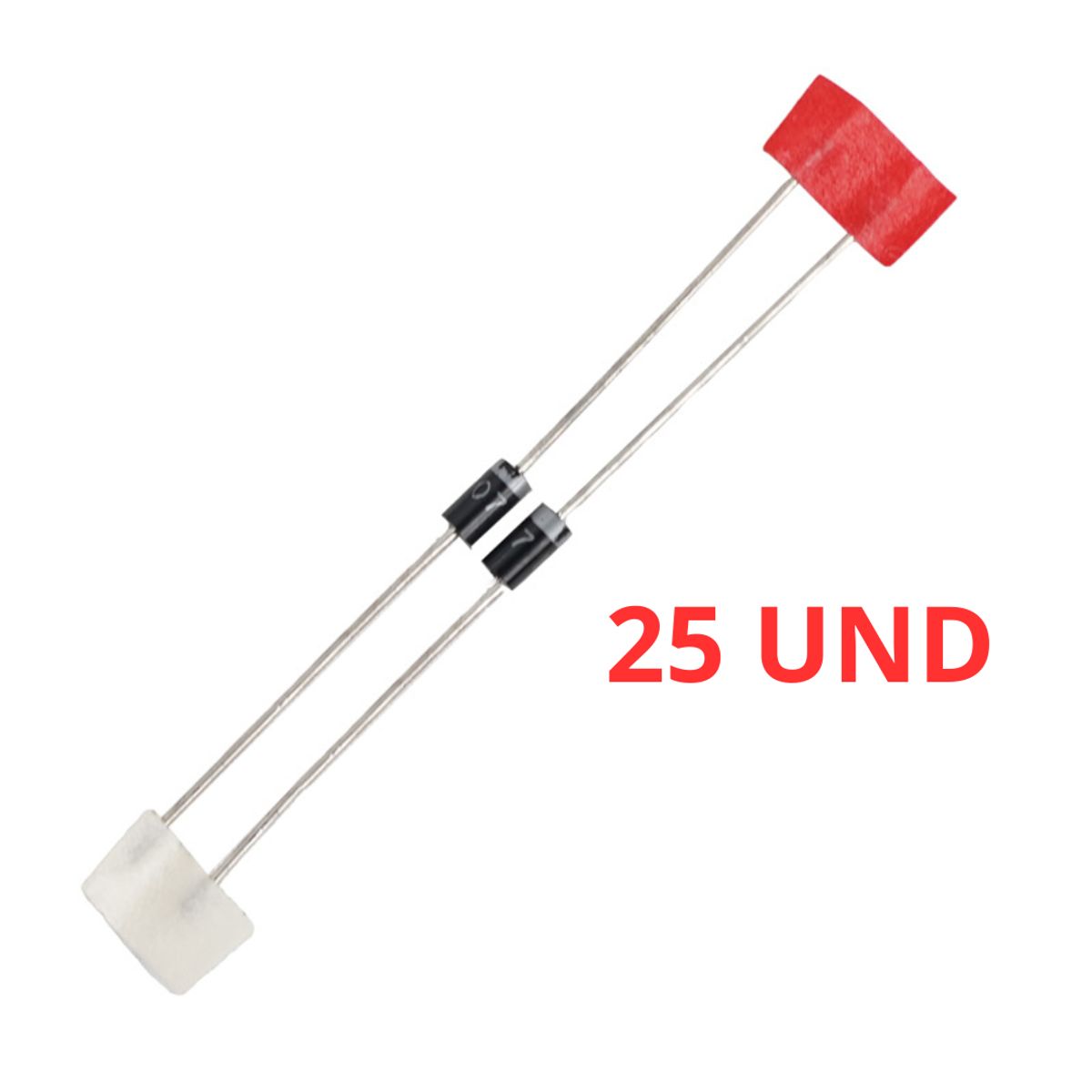 GENERICO - Paquete 25 Diodos Schottky 1N5818 – 1A 30V DO-41 – Alta Velocidad