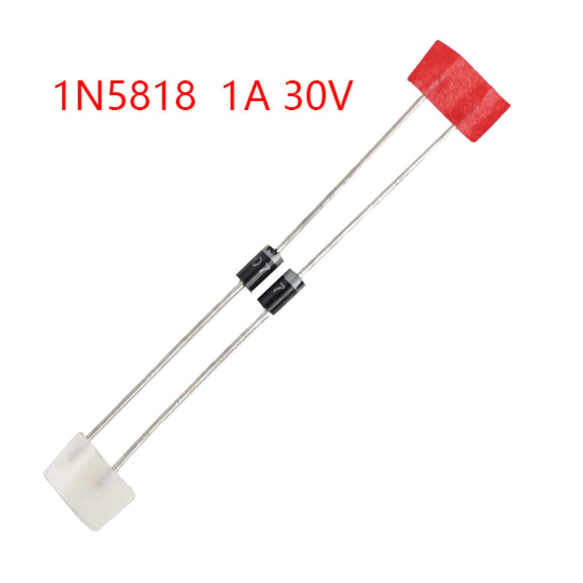 GENERICO - Paquete 25 Diodos Schottky 1N5818 – 1A 30V DO-41 – Alta Velocidad