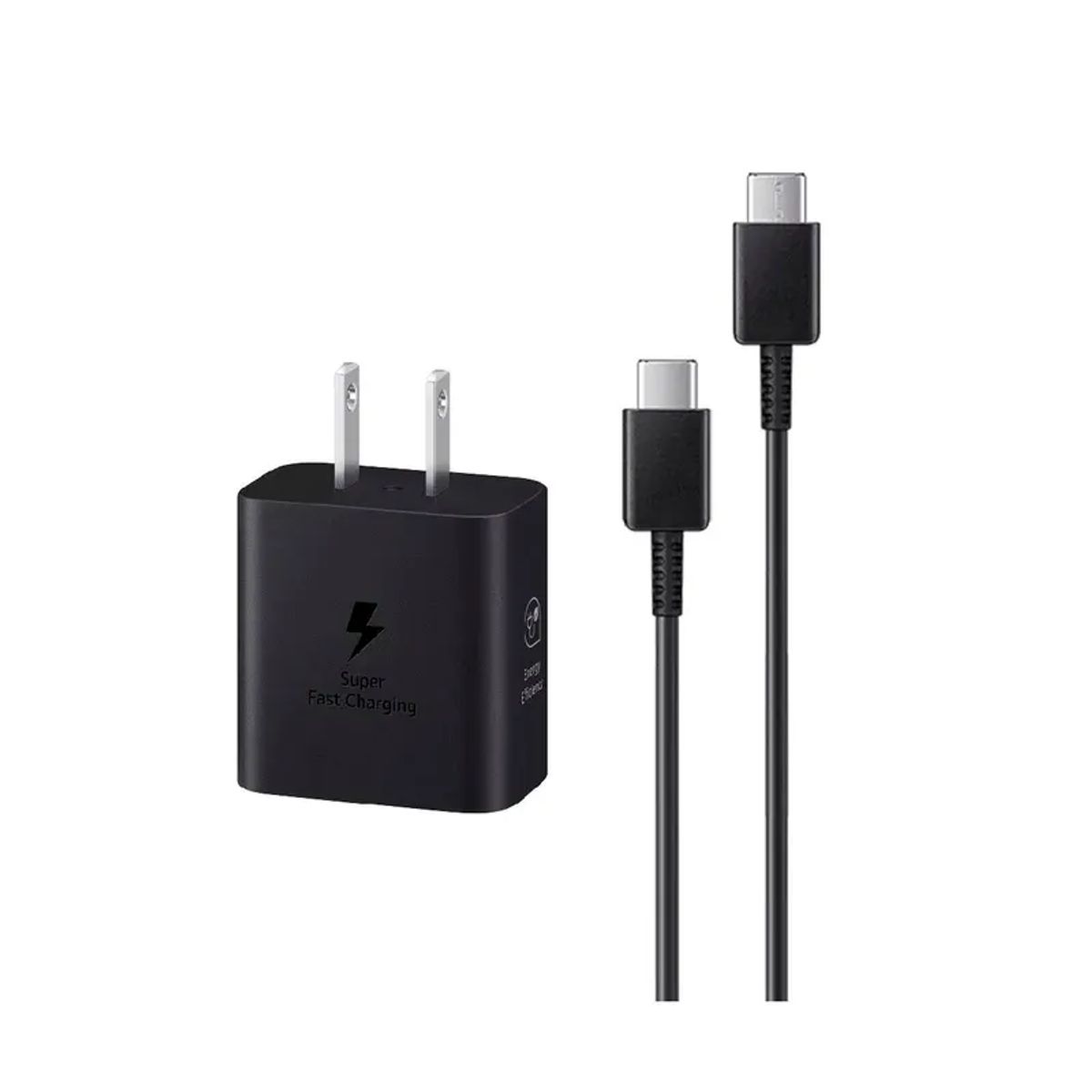 SAMSUNG - Cargador Samsung 25W USB C GAN TECH de Carga Rápida Original - NEGRO