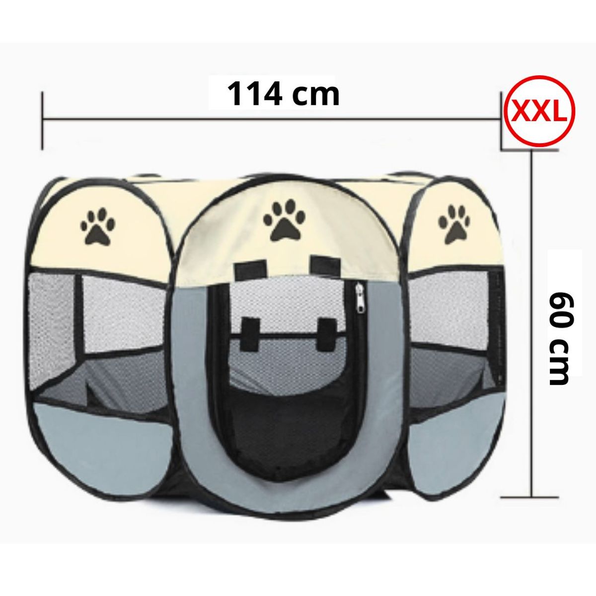 GENERICO - CORRAL Plegable XXL para Mascotas Marrón