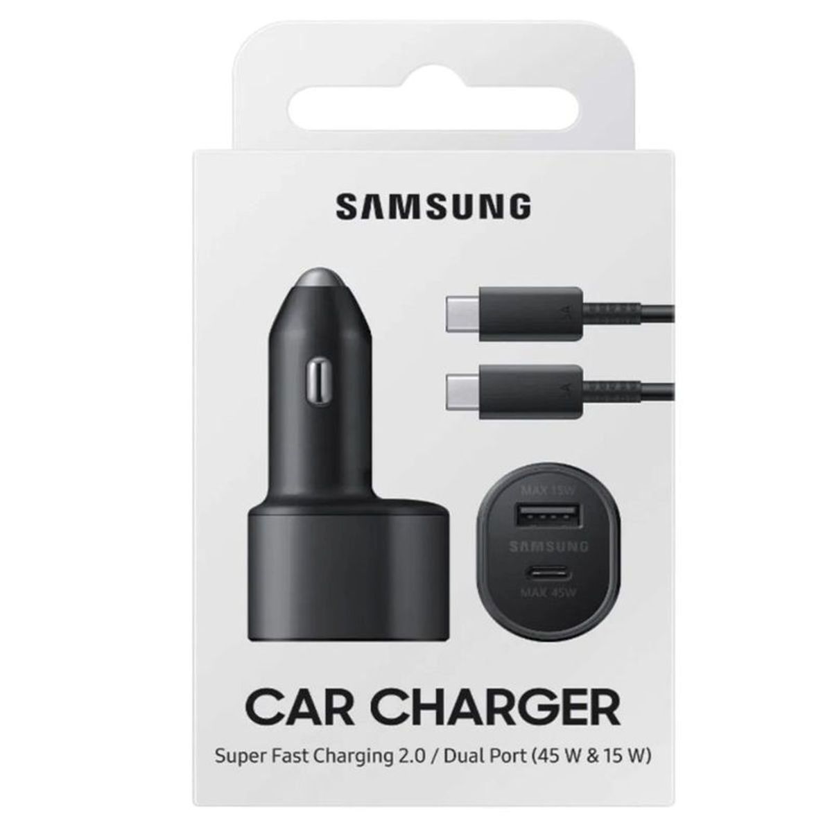 SAMSUNG - Cargador De Auto Samsung 45W Carga Rapida - Negro
