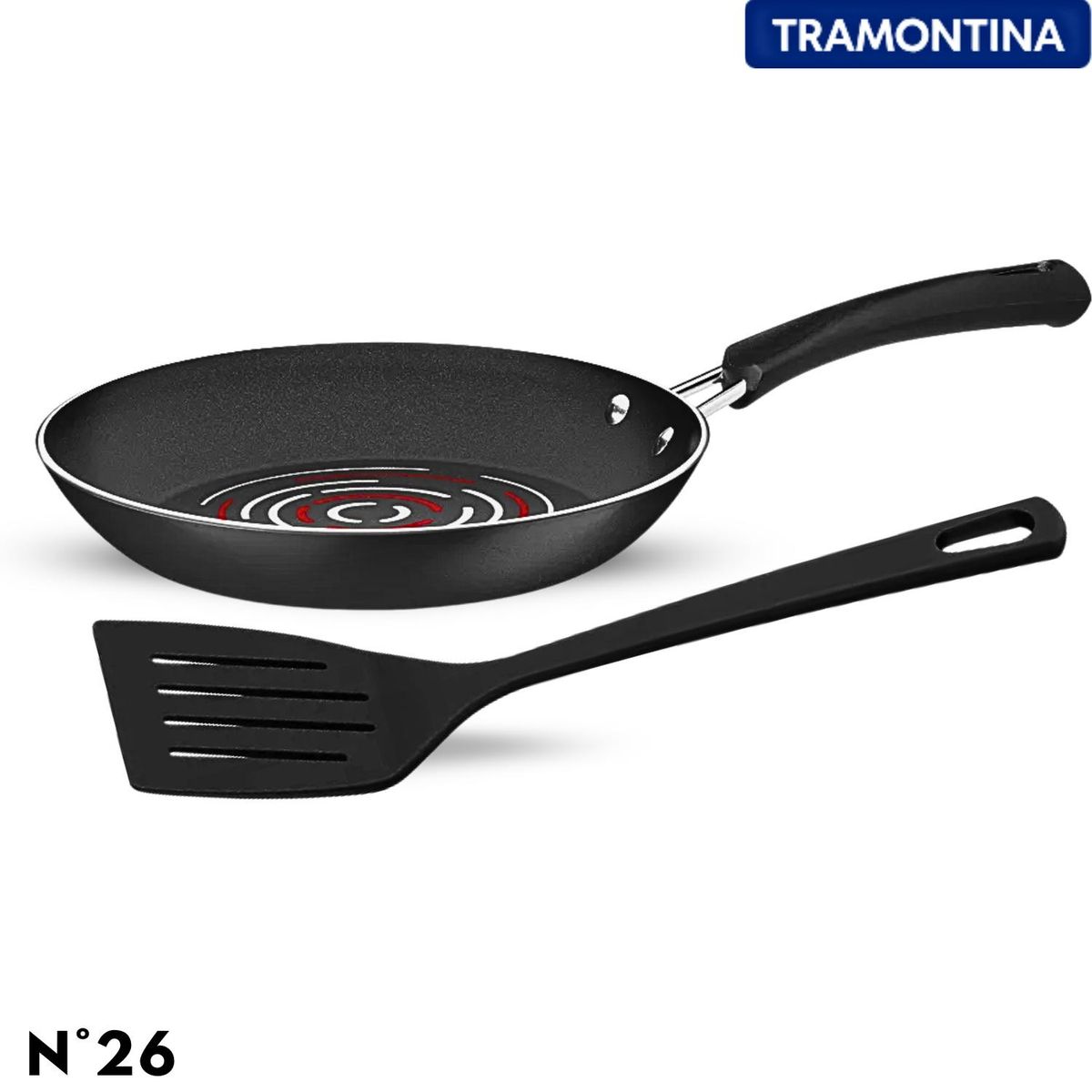 TRAMONTINA - Sartén de Aluminio antiadherente Neocook c/ espátula 26 cm-Tramontina
