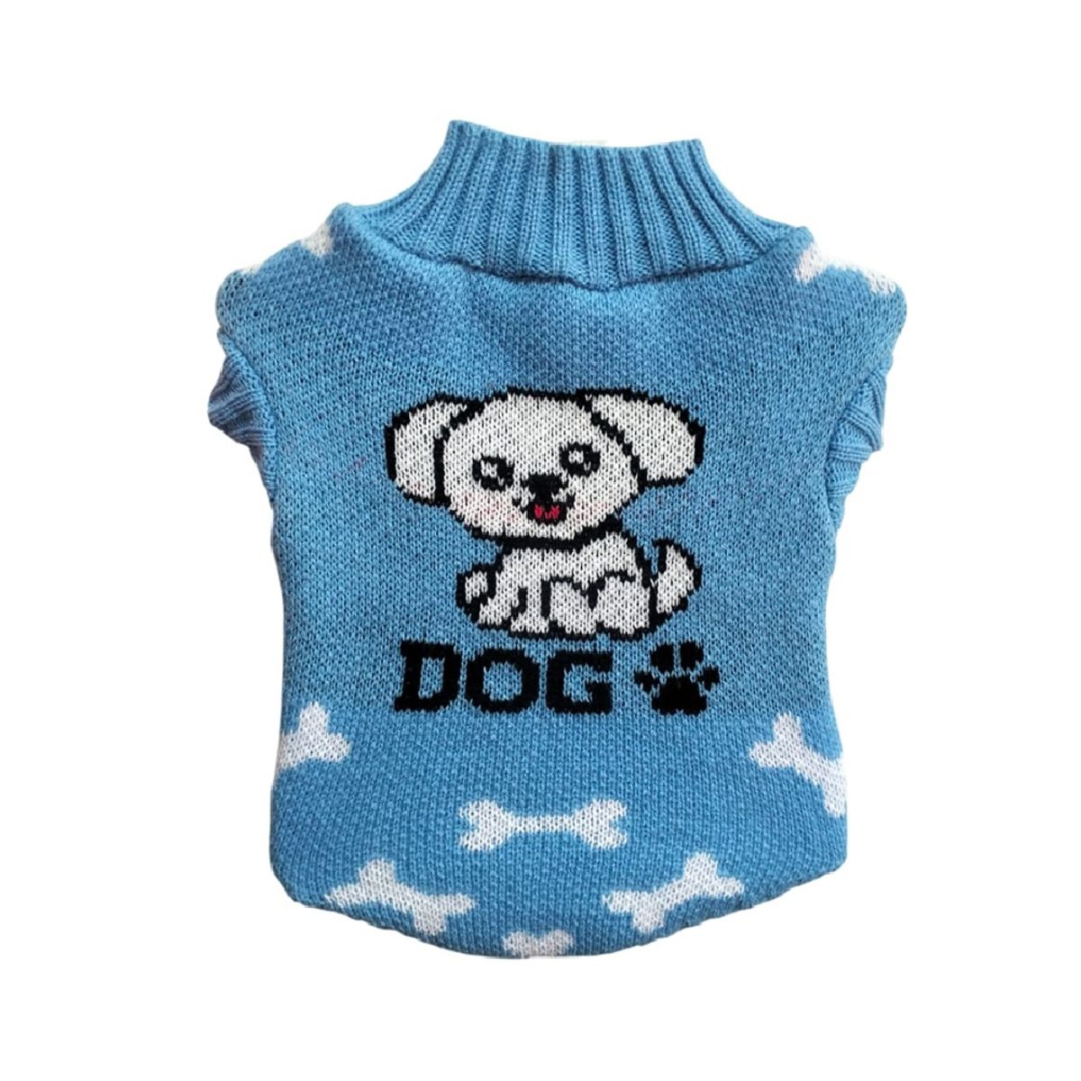 GENERICO - Chompa lana hipoalergénica perros y gatos talla 2 celeste