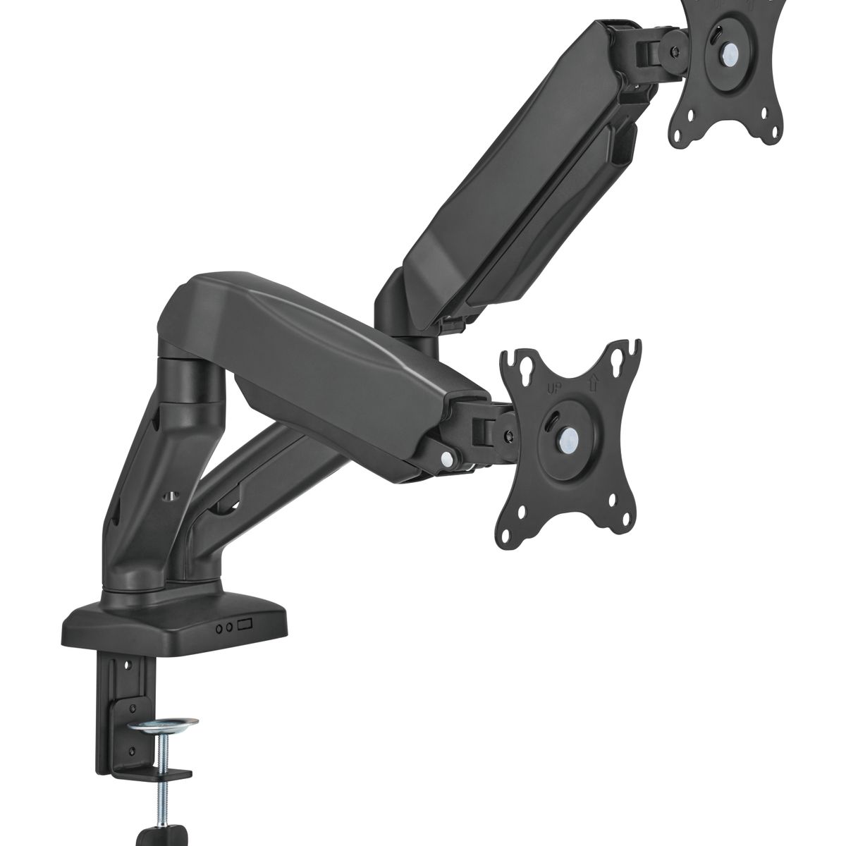 KOREANO SEGURIDAD E INNOVACION - SOPORTE DE ESCRITORIO ARTICULADO PARA DOS MONITORES HIDRÁULICO