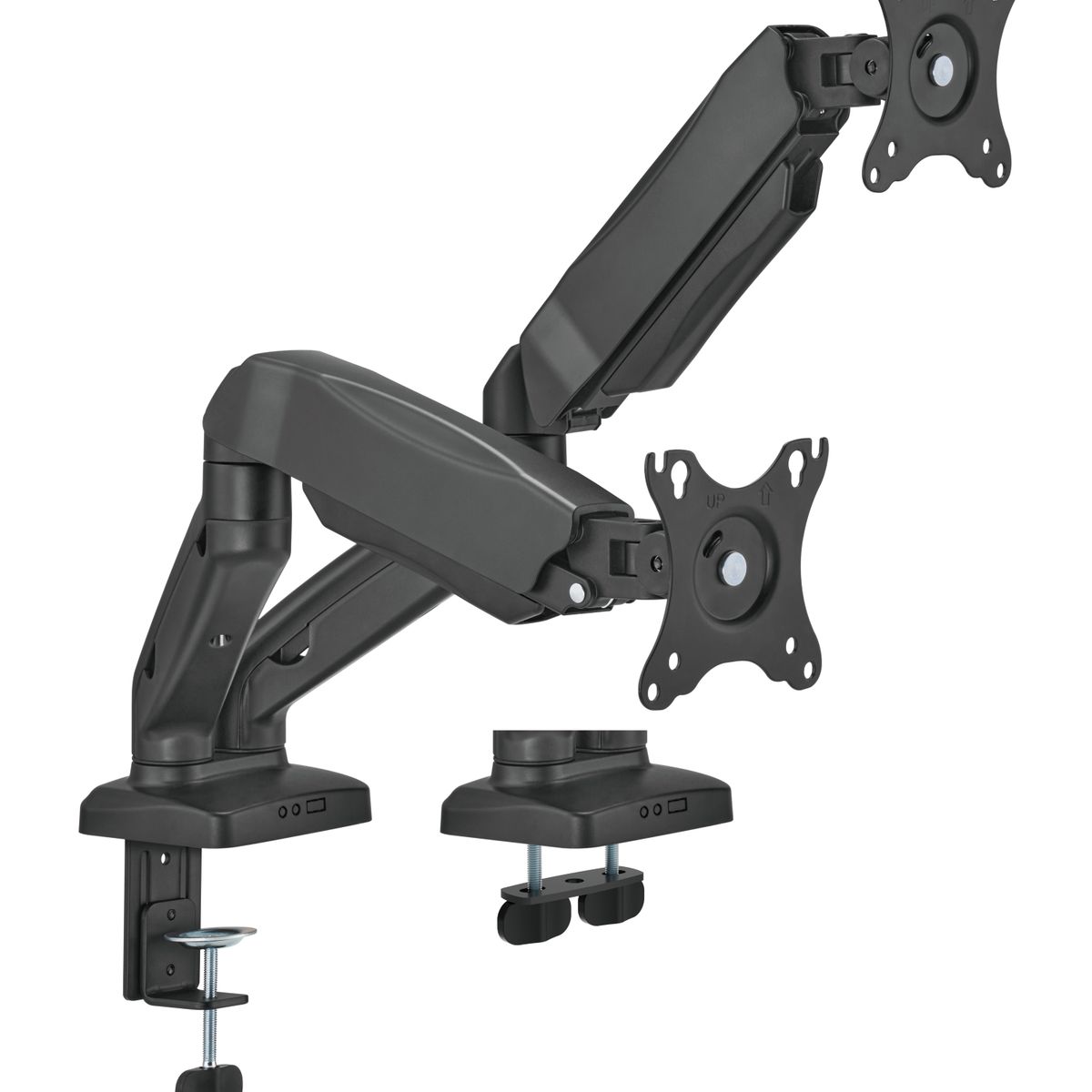 KOREANO SEGURIDAD E INNOVACION - SOPORTE DE ESCRITORIO ARTICULADO PARA DOS MONITORES HIDRÁULICO