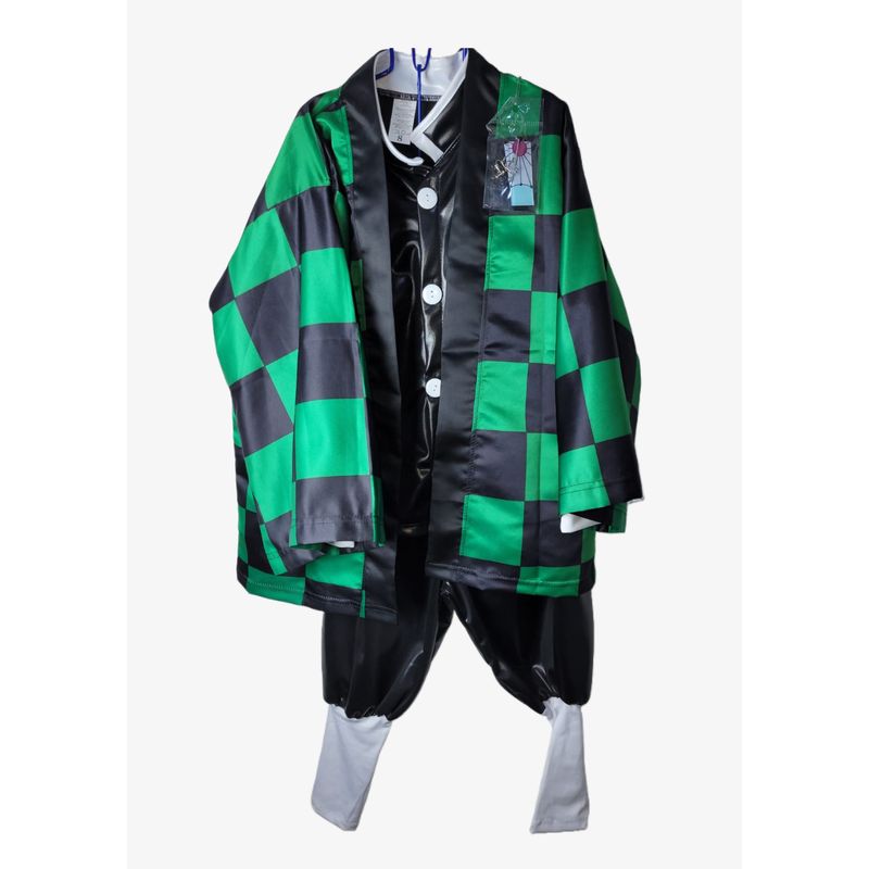 GENERICO - DISFRAZ HALLOWEEN TANJIRO DEMON SLAYER PARA NIÑOS