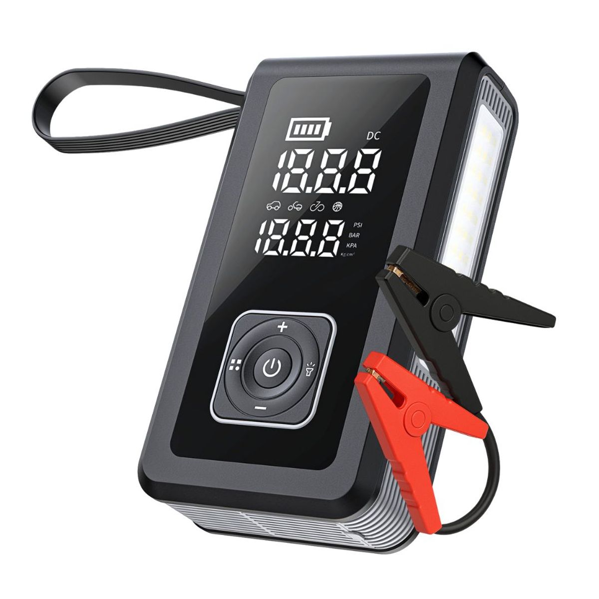 GENERICO - Arrancador de Batería Portátil 500A con Compresor 150 PSI Linkmax 15000 mAh, Power Bank y Luz LED