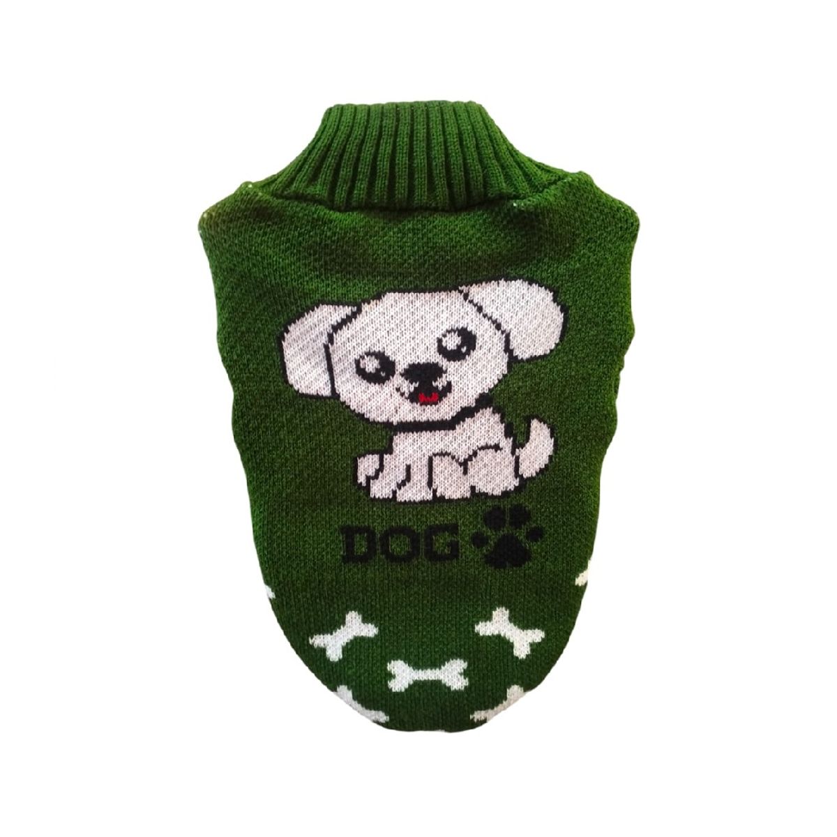 GENERICO - Chompa lana hipoalergénica perros y gatos talla 4 verde