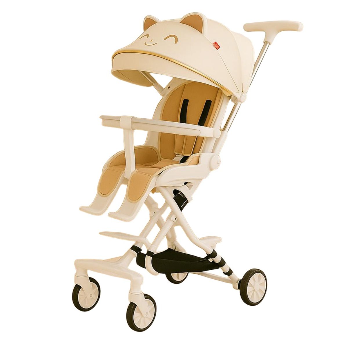 GENERICO - Coche Carriola Giratorio Premium Blanco Osito