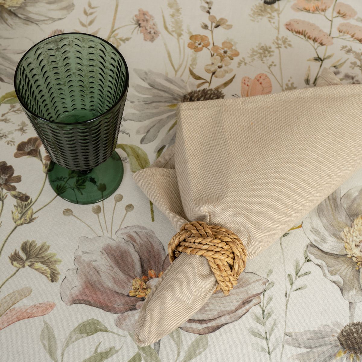 CASIOPIA - Mantel antimanchas redondo 8-10 sillas Natura