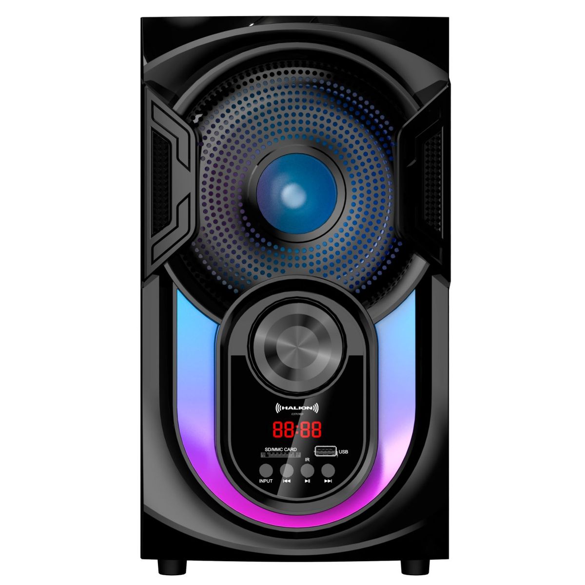 HALION - Parlante Halion HA-F62 Oxford 2.1 Subwoofer 6,5″ Luz RGB USB SD BT FM
