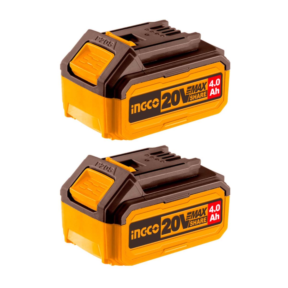 INGCO TOOLS - Set 2 Baterias De Litio 4,0ah 20v Multiherramientas Ingco
