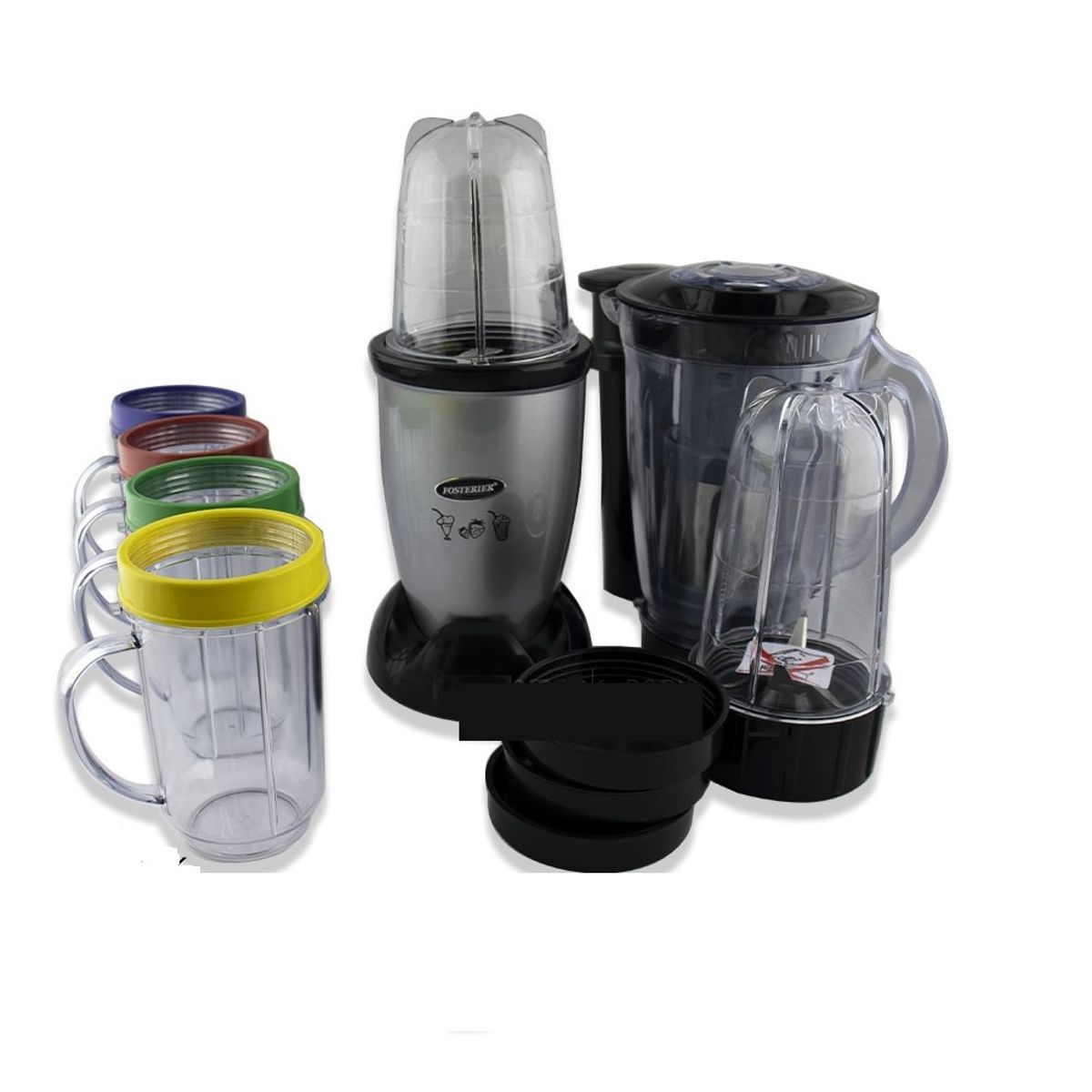 CASA BELLA - Licuadora Extractor Mr magic 21 piezas 700 watts Gris 3 en 1 Aleman