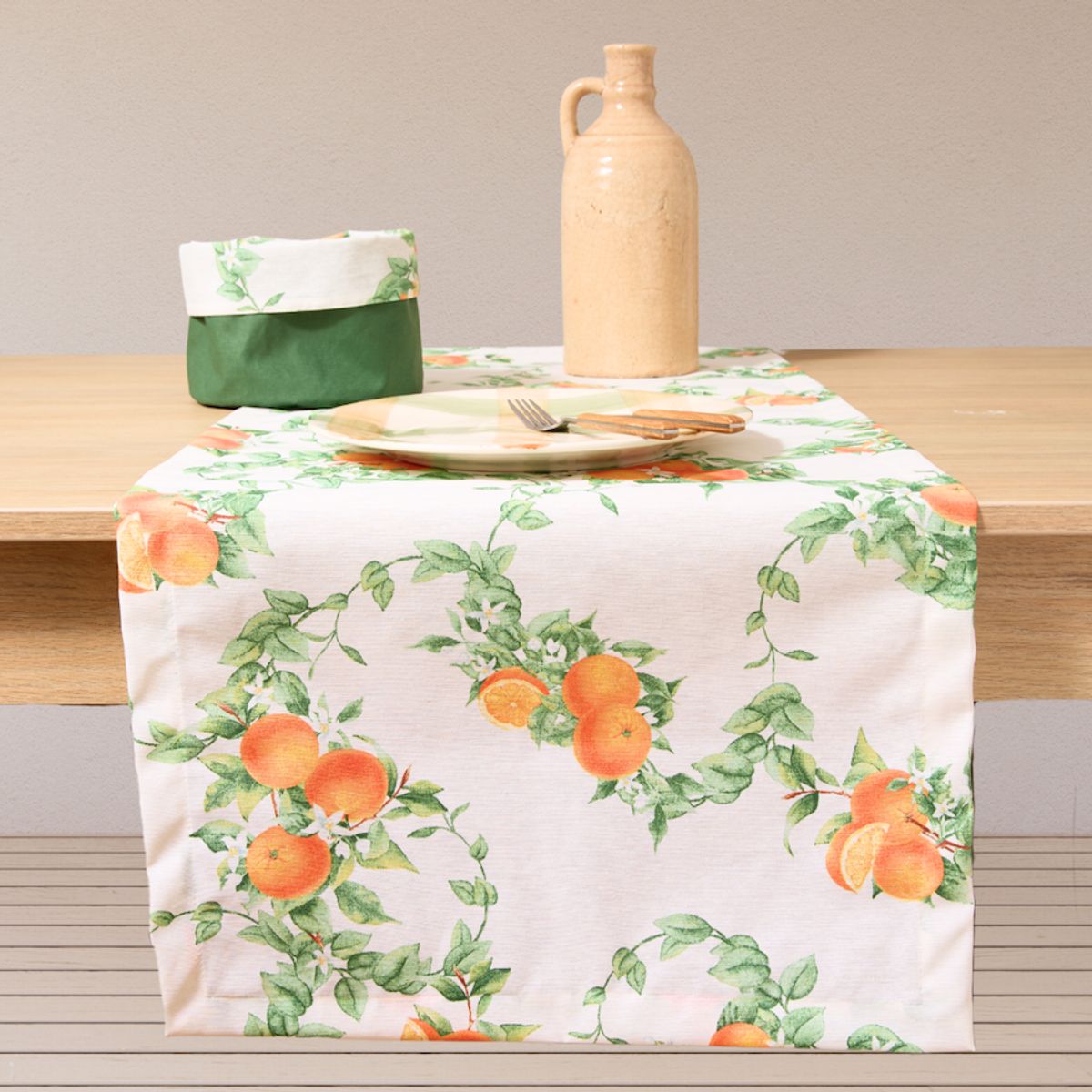 CASIOPIA - Camino antimanchas NARANJAS 1.50 m x 45 cm