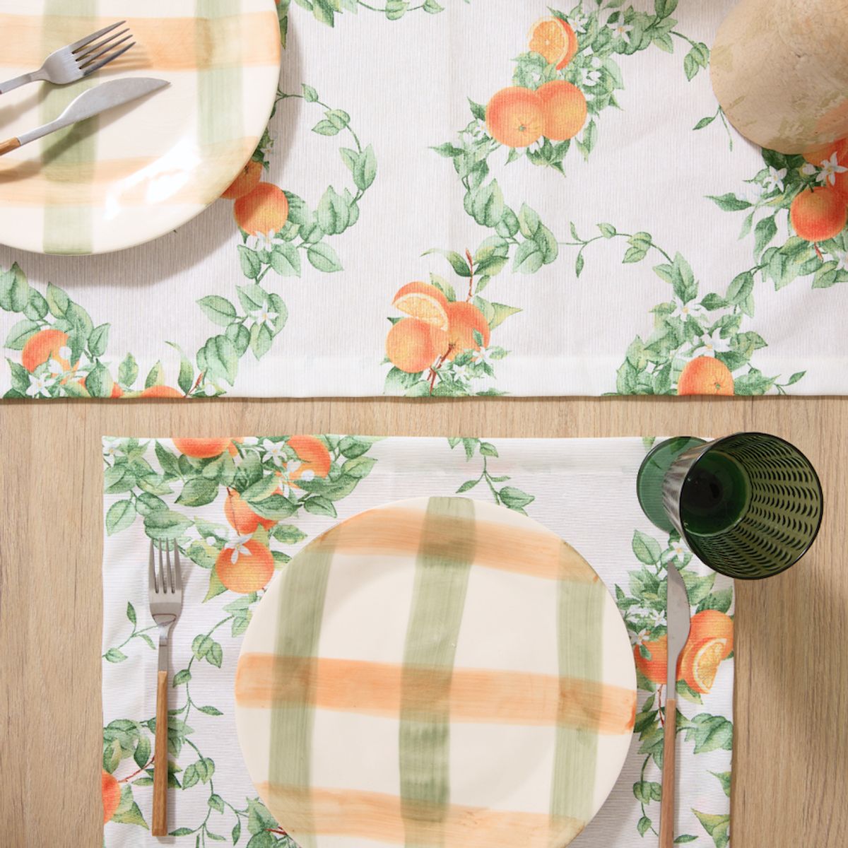 CASIOPIA - Camino antimanchas NARANJAS 1.50 m x 45 cm