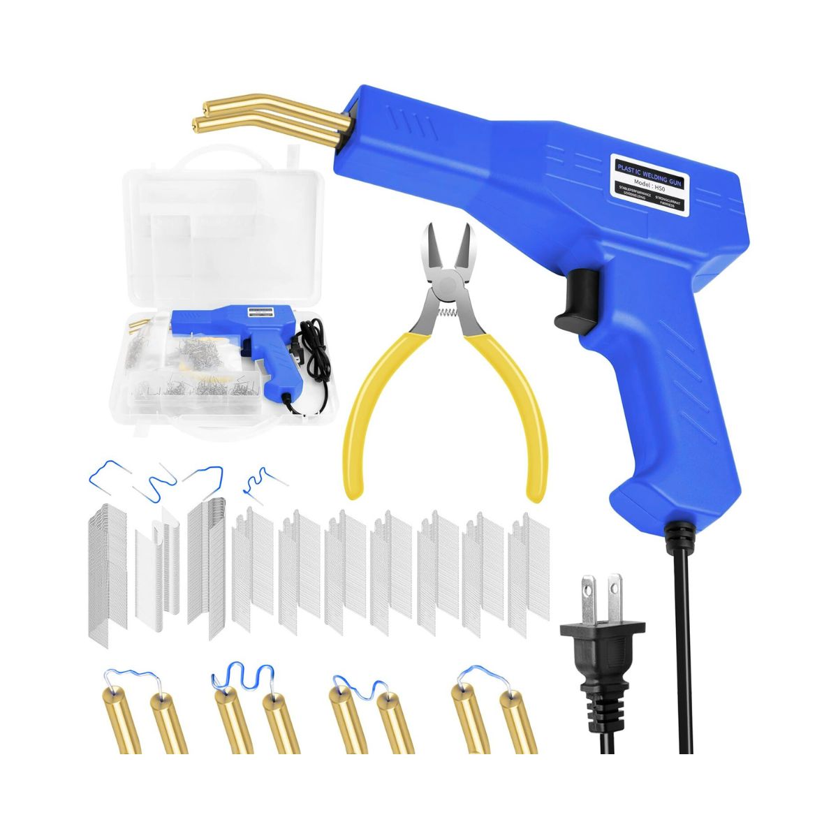 GENERICO - Pistola de Soldar Plástico 50W Eléctrica Azul