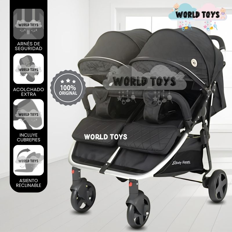 BABY - Coche Cuna Mellicero «SEVILLA» Edición Limitada Black