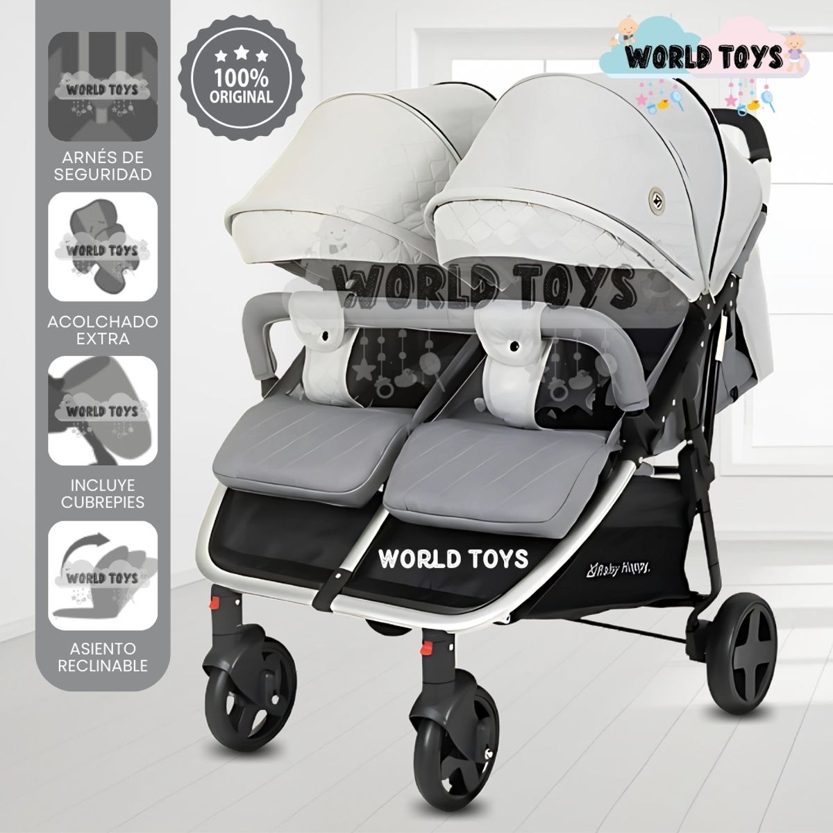 BABY - Coche Cuna Mellicero «SEVILLA» Edición Limitada Gray