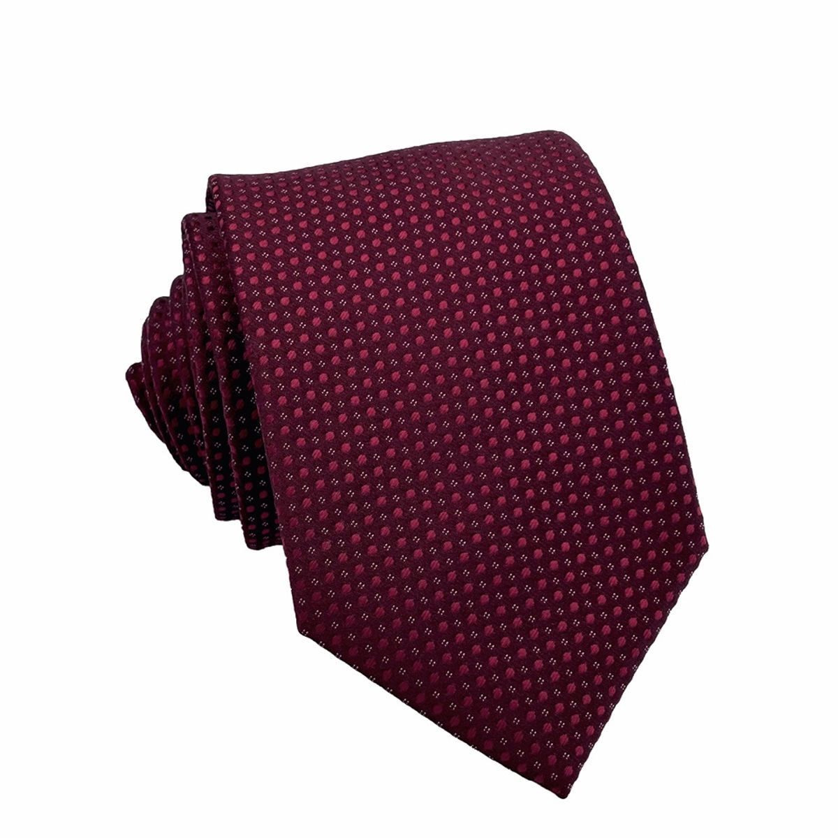 CHRISTIAN ARMAND - Corbata vino diseño micro puntos rojos Christian Armand