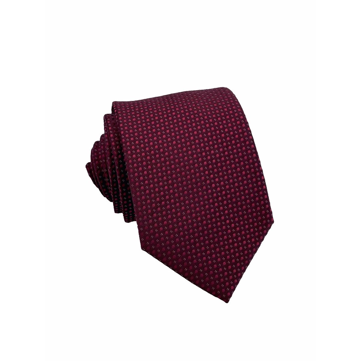 CHRISTIAN ARMAND - Corbata vino diseño micro puntos rojos Christian Armand