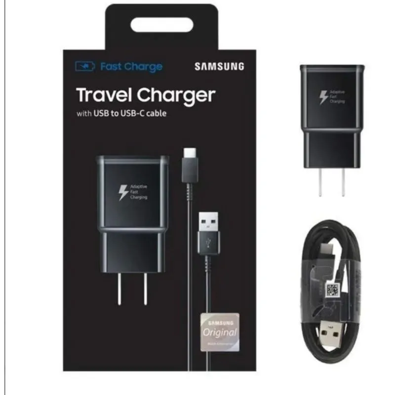 SAMSUNG - Cargador Samsung 15W Original Carga Rapida Fast Charging caja -NEGRO