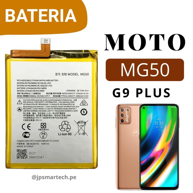 OEM - BATERIA  PARA  G9 PLUS MOTOROLA  TORIGINAL-SM NUEVO
