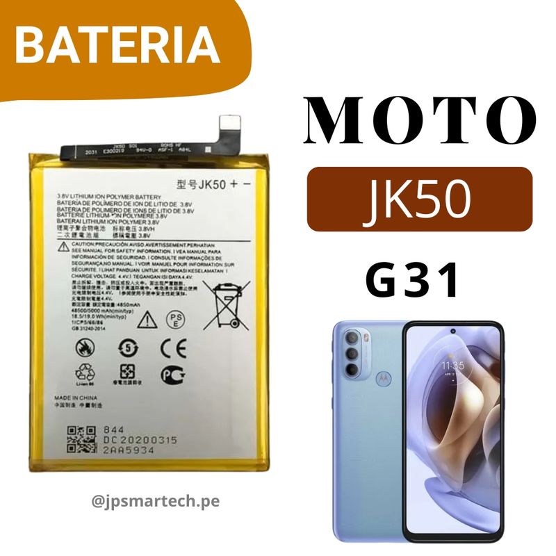 OEM - BATERIA  PARA  MOTOROLA  G31 TORIGINAL-SM NUEVO