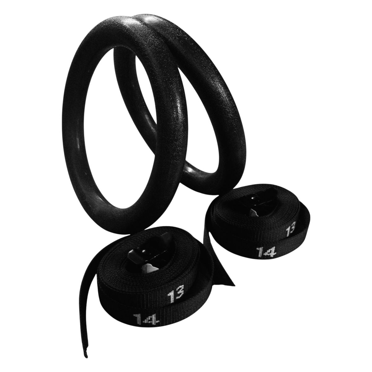 GENERICO - Anillas Olimpicas Aro Gimnasia Plastico Funcional Correas Enumeradas