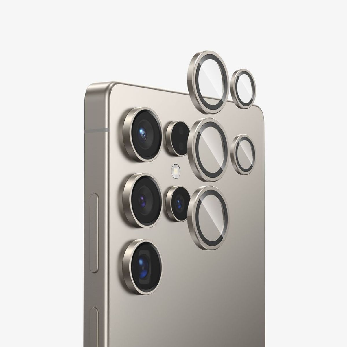 GENERICO - Protector de camara para s25 ultra metalizado - GRIS