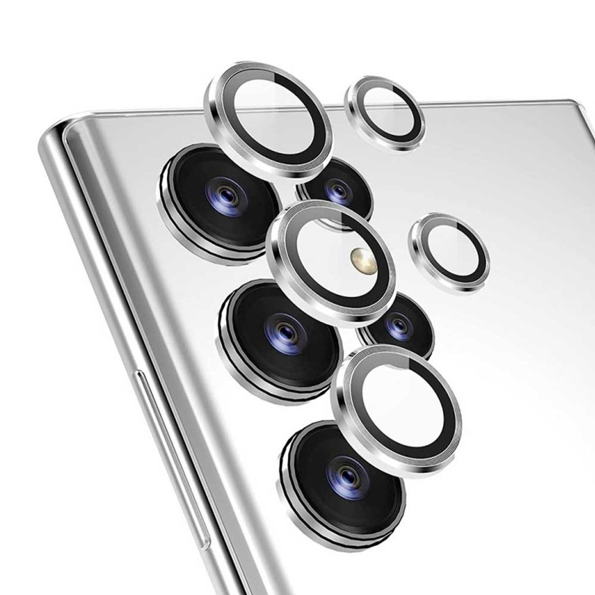 GENERICO - Protector de camara para s25 ultra metalizado - Plateado